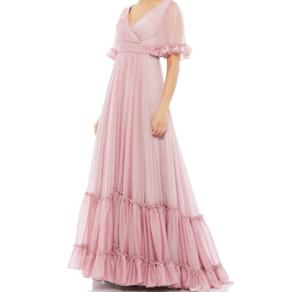 Mac Duggal 67935 Long Formal Dress in Rose Size 8 NWT